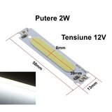 LED COB, 58X13MM / 2W ALB-RECE